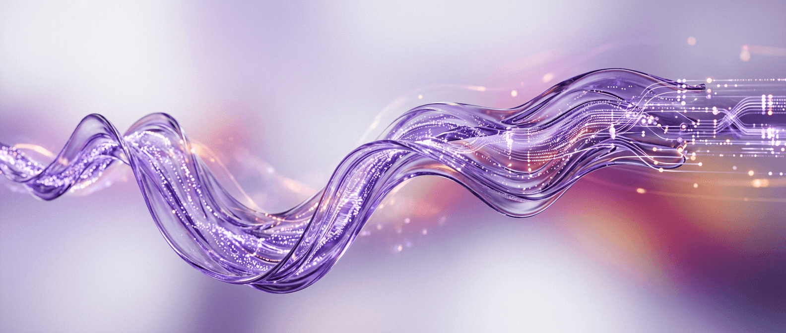 Abstract visualization of a voice becoming a digital signal